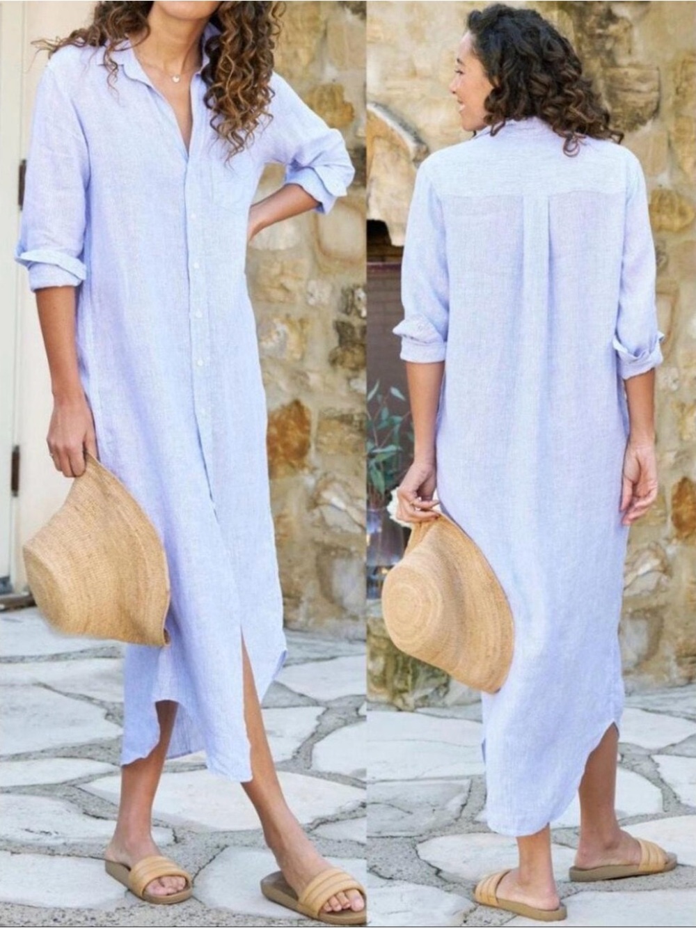Frank & Eileen Rory Stripe Linen Maxi